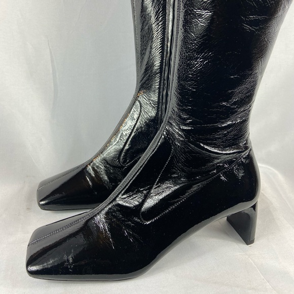 Prada Leather Naplak Square toe  knee high boots EU38/US8 - Picture 10 of 14